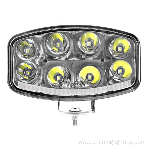 10"12-24V 64w oval ECE R112 ECE R7 ECE R10 Emark IP 67 multifunctional curve with neon position light led driving